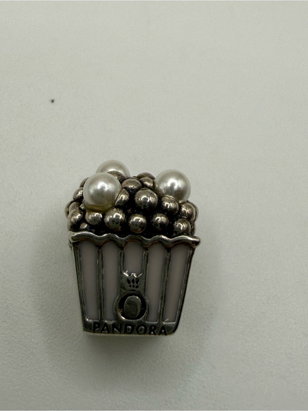 Pandora Popcorn Charm w Pearls! - Picture 8 of 8